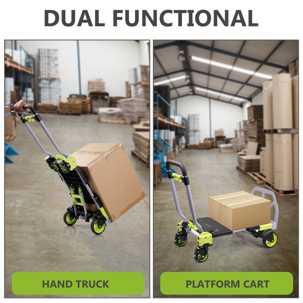 2-in-1 Hand Sack Truck Trolley - 120kg Load Capacity