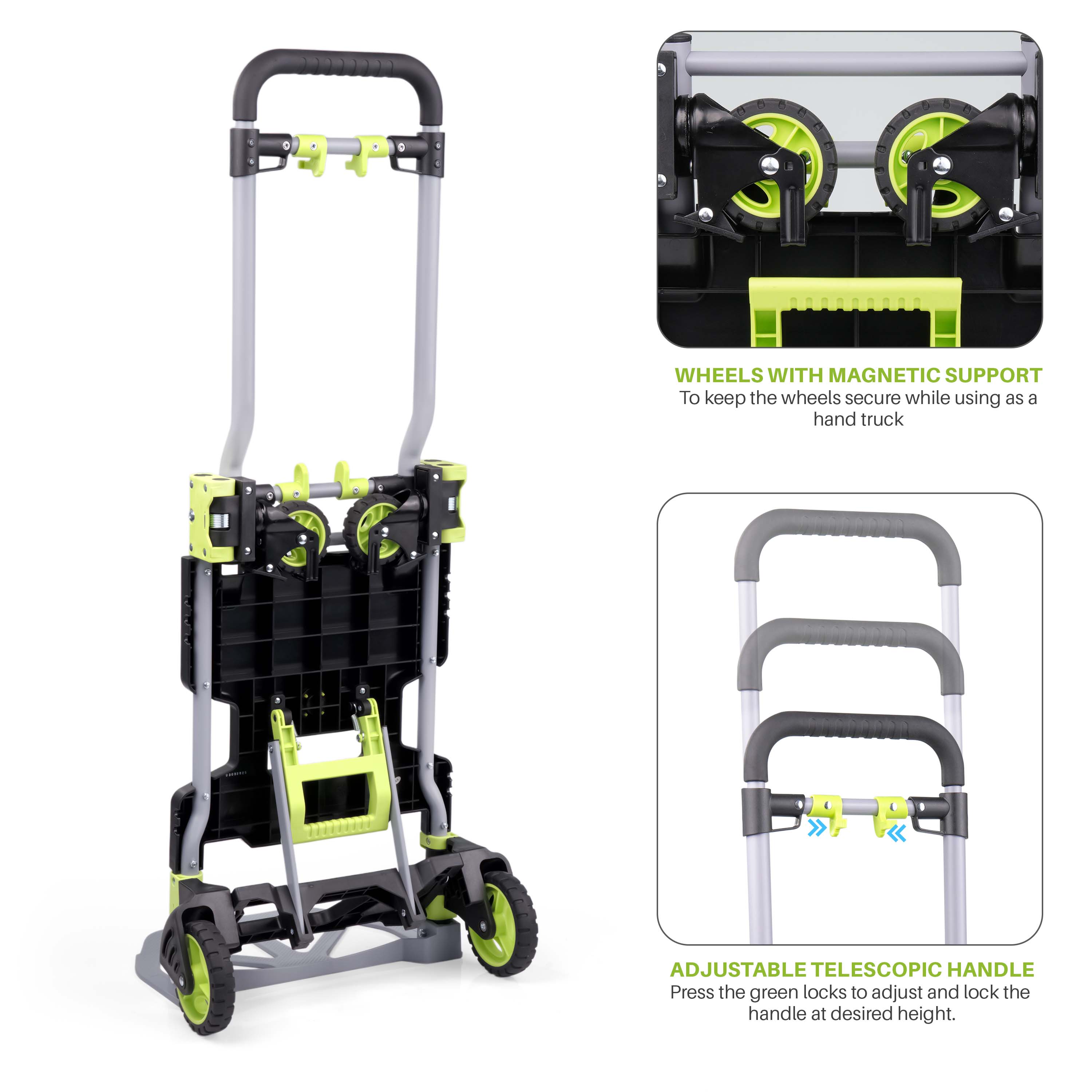2-in-1 Hand Sack Truck Trolley - 120kg Load Capacity