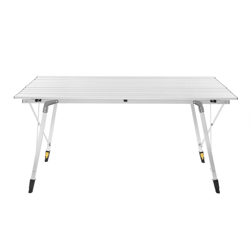 WOLTU Aluminum Folding Travel Camping Table with Carry Bag 120x68.5cm Adjustable Height Outdoor Garden Table for 4-6 People