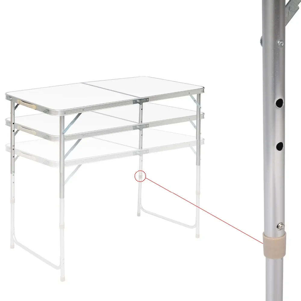 WOLTU Folding  Camping Table Lightweight Foldable Garden Picnic Table  Office Table for Balcony Market  Kitchen Outdoor Barbecue