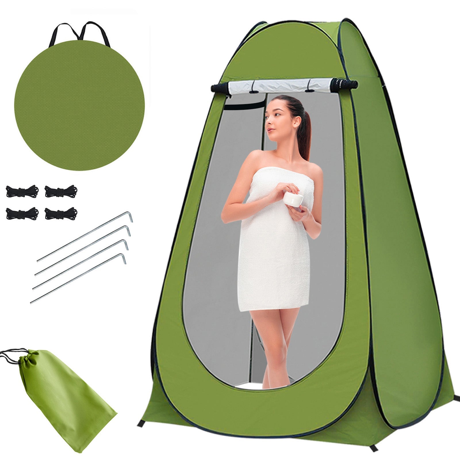 6L Large Portable Camping Toilet Potty + Privacy Tent