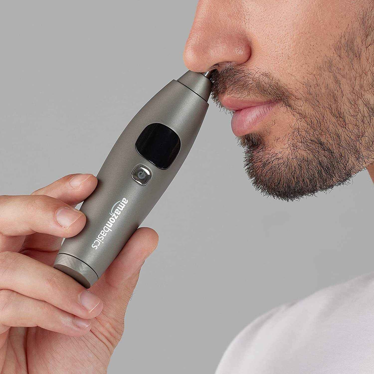 Portable Electric Nose Ear Hair Trimmer Electric Clipper Dual Spinning Blade