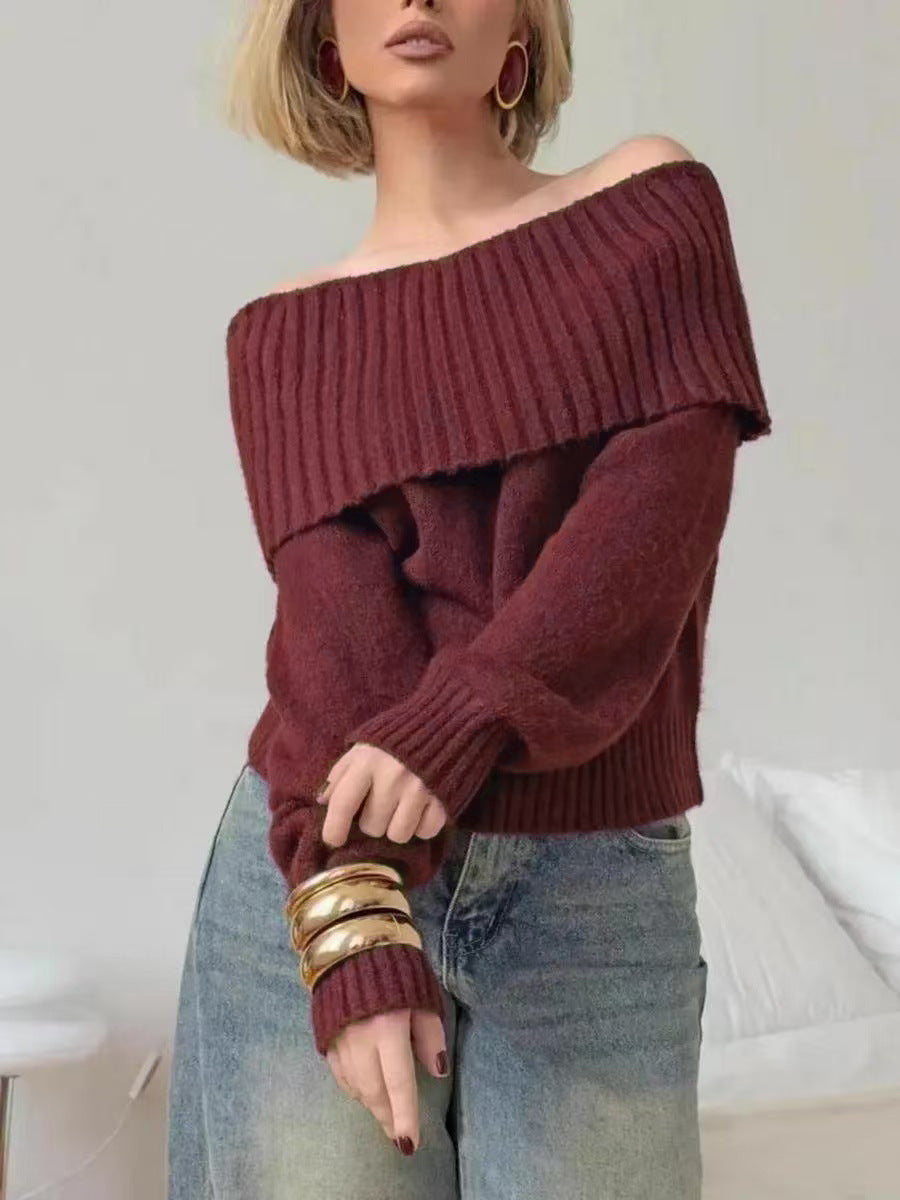 Sexy Off-the-shoulder Off-the-shoulder Sweater