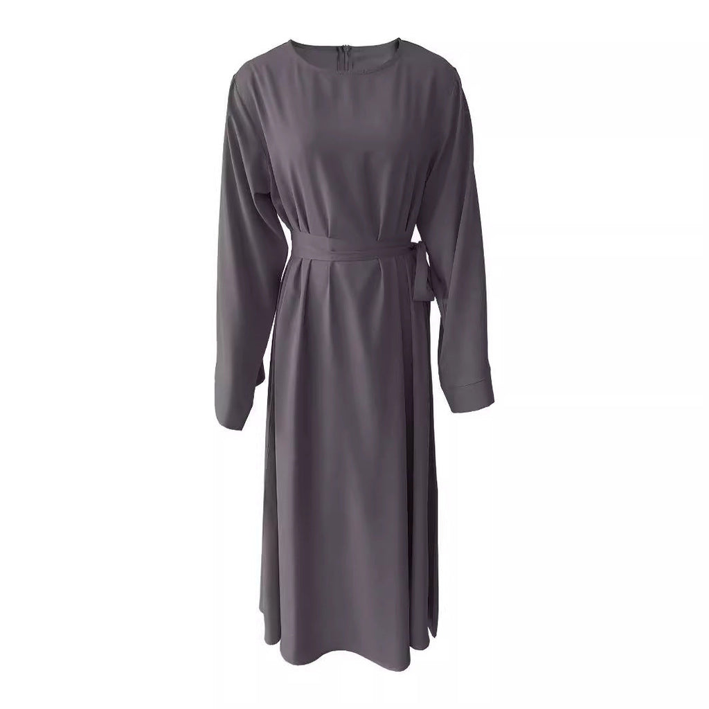 Plus Size Lace Up Muslim Women's Dress