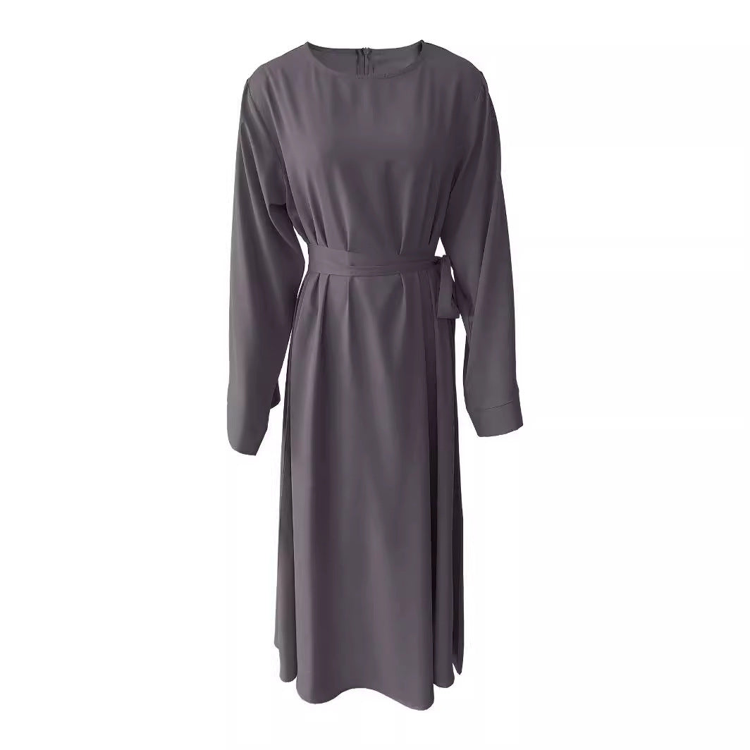 Plus Size Lace Up Muslim Women's Dress