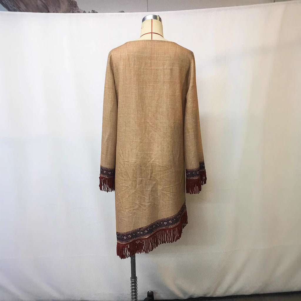 Lace Loose Print Dress Girls