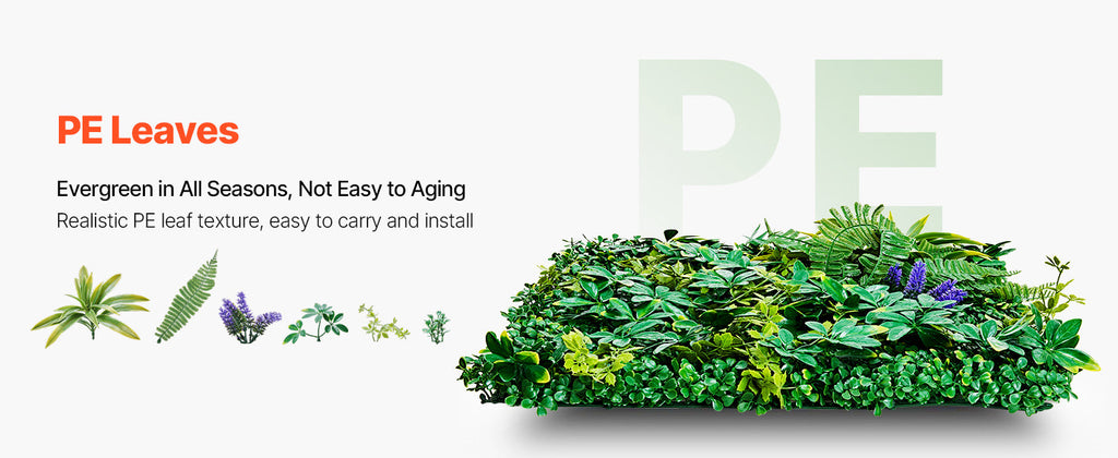 VEVOR Artificial Grass Wall Panels 3D Combination Greenery Boxwood  Panel for Privacy Backdrop Wall Hedge Screen for Garden