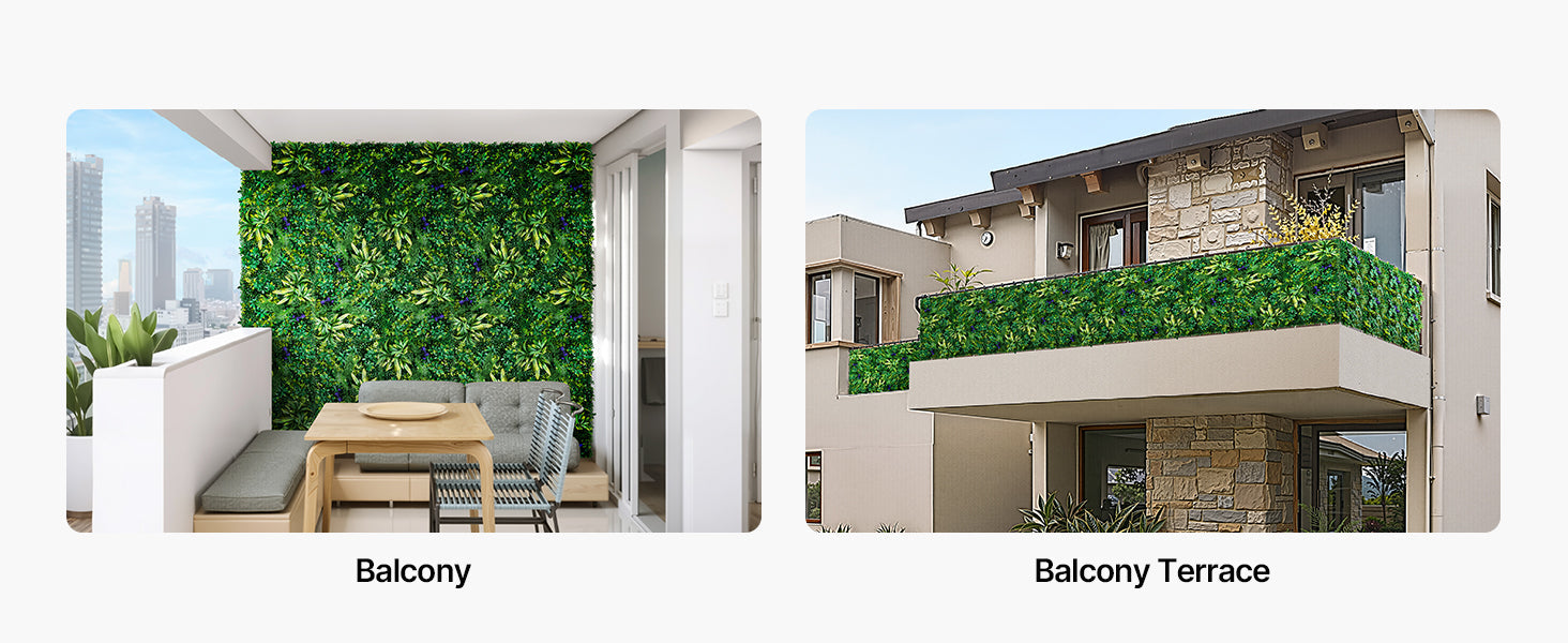 VEVOR Artificial Grass Wall Panels 3D Combination Greenery Boxwood  Panel for Privacy Backdrop Wall Hedge Screen for Garden