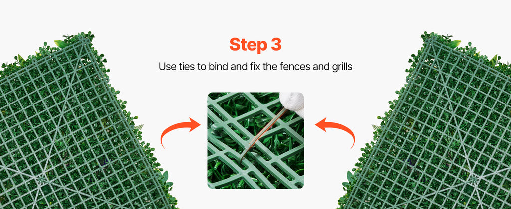 VEVOR Artificial Grass Wall Panels 3D Combination Greenery Boxwood  Panel for Privacy Backdrop Wall Hedge Screen for Garden