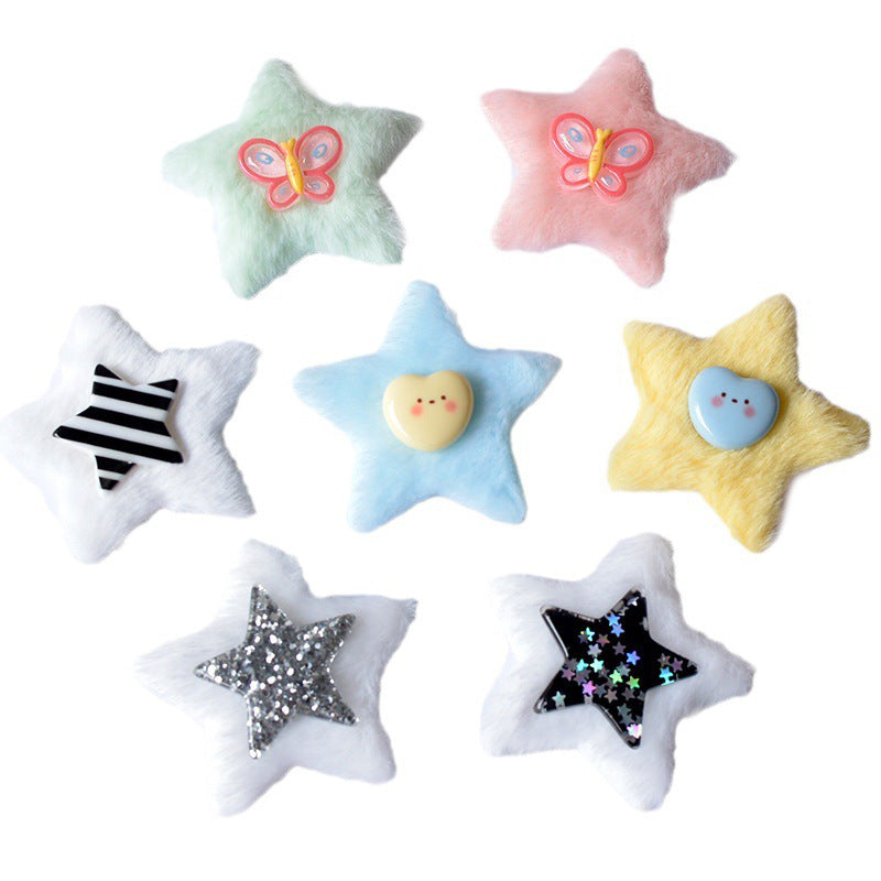 Cute Plush Star Charm - Decorative Accessories for Hair, Shoes & Phone Cases