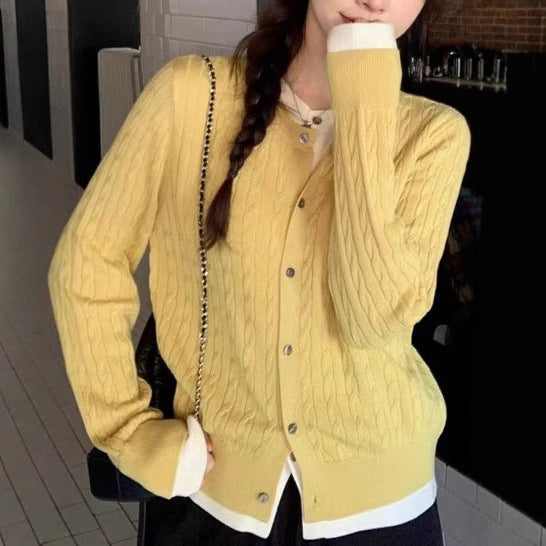 Korean Style Autumn And Winter Fake Two Pieces Sweaters Women's Fashion