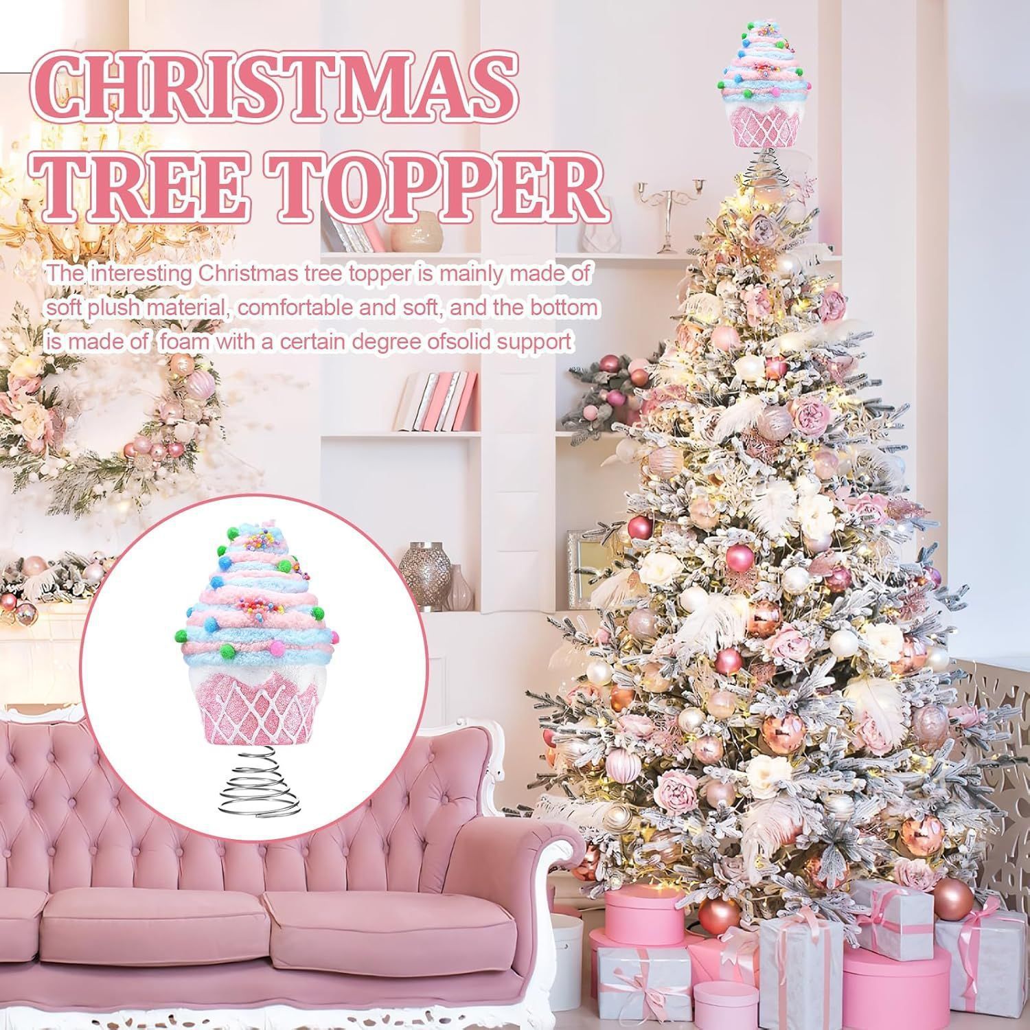 Pastel Dessert Christmas Tree Hair Ornament