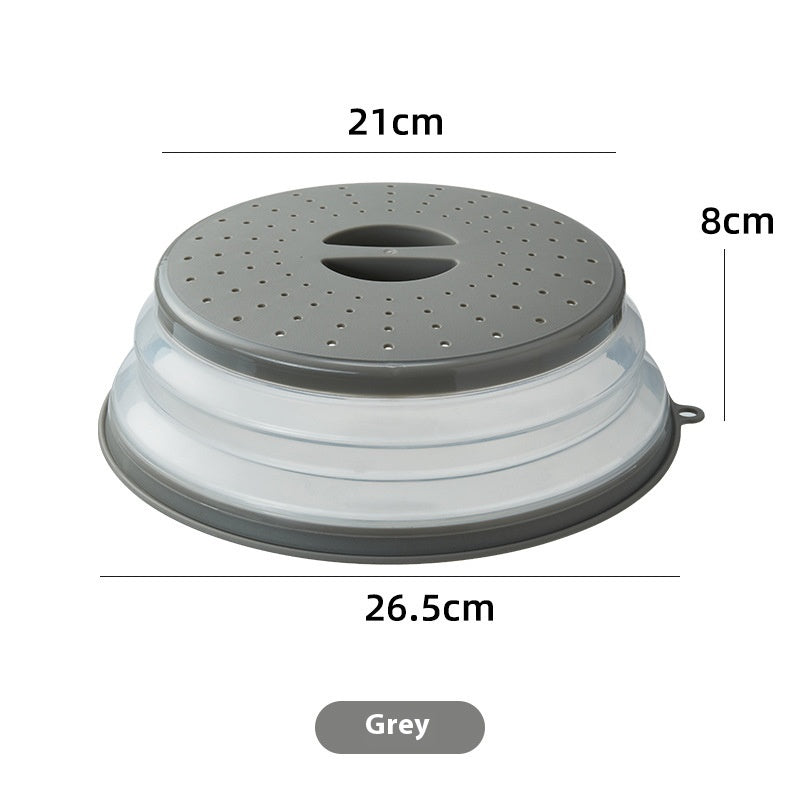 Collapsible Microwave Ovens Cover Food Storage Fresh-keeping Cover Fruit Vegetables Colander Strainer Lid Drain Basket
