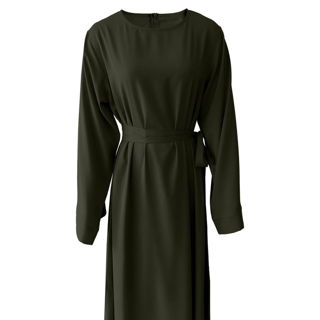 Plus Size Lace Up Muslim Women's Dress