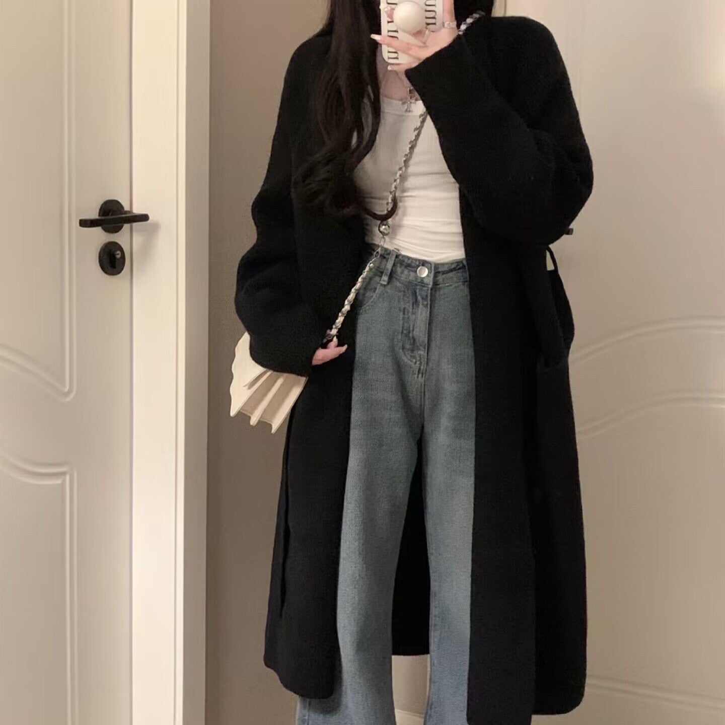 Loose Large Knitted Cardigan Women's Sweater