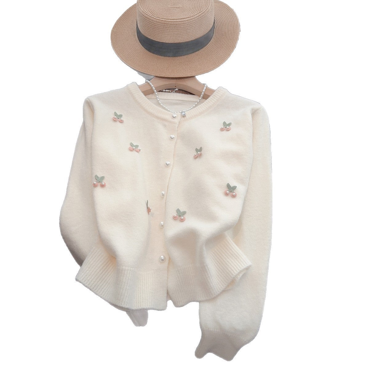 French Sweet Gentle Soft Glutinous Round Neck All-matching Anti-aging Sweater Coat