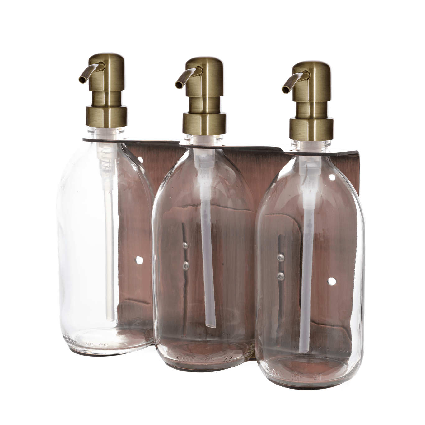 Copper Triple Wall Mounted Soap Dispenser