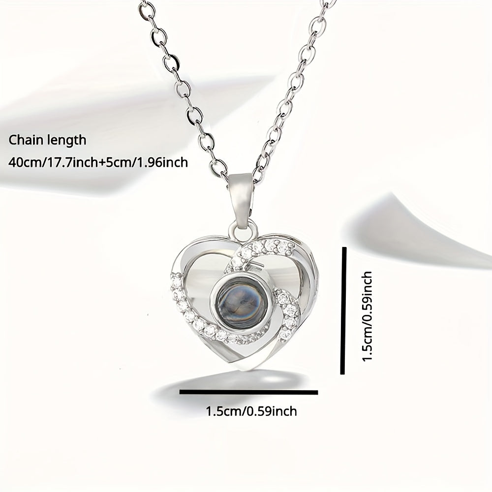 Eternal Red Rose & 'I Love You' Necklace - Perfect Gift for Her on Valentine's, Mother's Day, Anniversary, Birthday | Acrylic Flower in Display Box