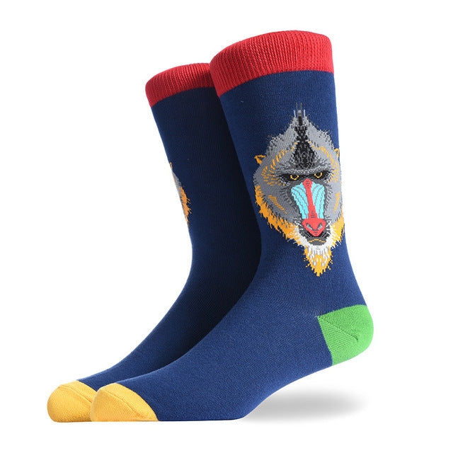 Fashion Creative Hamburger Pizza Alien Men Socks Cute Series
