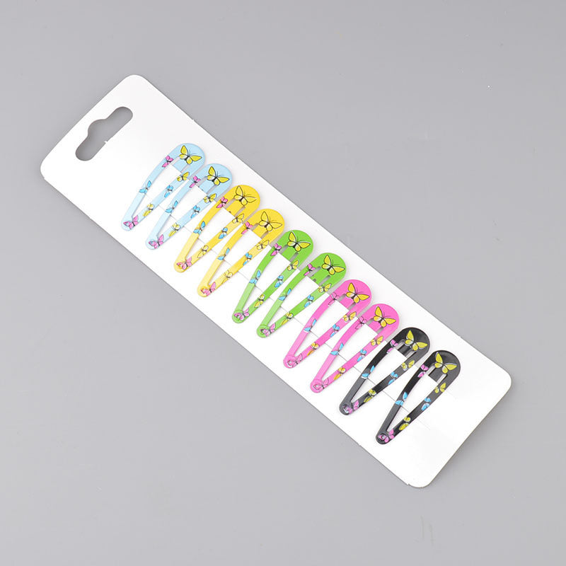 Children's water drop BB clip 5 cm solid color thick BB clip star love printing BB clip Liu seaside clip