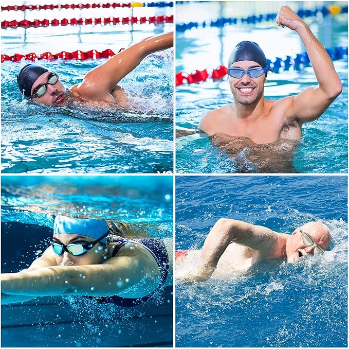 Swimming Goggles 2 Pk for Adult Men Women Kids Anti-Fog UV Protection No Leaking