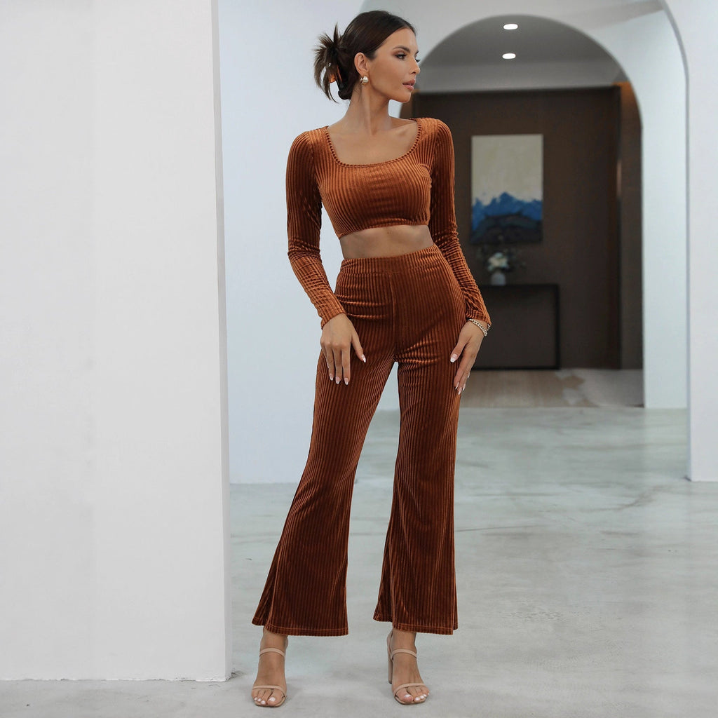 Long Sleeve Sweater Fashion Casual Set