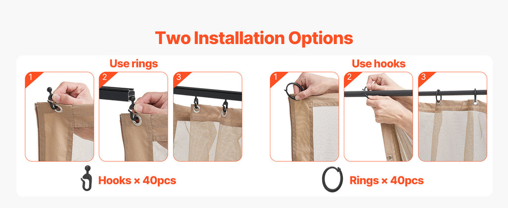 VEVOR Gazebo Netting Replacement Outdoor Garden Gazebo Ne 4-Panel Sidewall Mesh Gazebo Curtain with Double Zipper for Garden