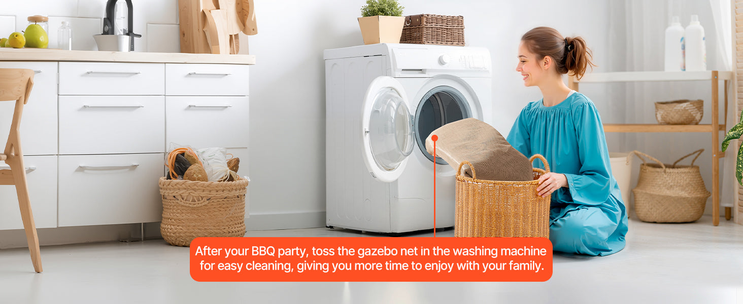 VEVOR Gazebo Netting Replacement Outdoor Garden Gazebo Ne 4-Panel Sidewall Mesh Gazebo Curtain with Double Zipper for Garden