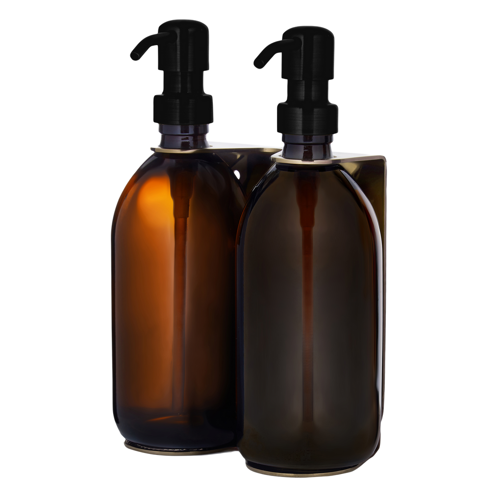 Gold Double Wall Mounted Soap Dispenser