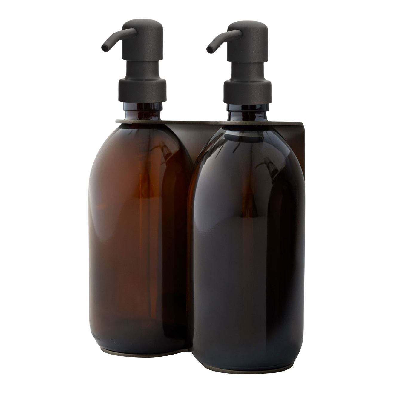 Nickel Double Wall Mounted Soap Dispenser