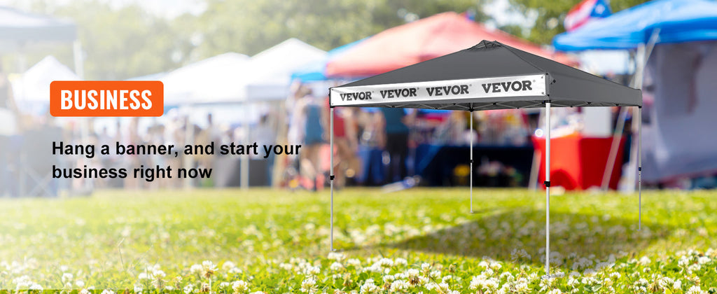 VEVOR Pop Up Canopy Tent 250D PU Silver Coated Tarp with Portable Roller Bag and 4 Sandbags Waterproof and Sun Shelter Gazebo