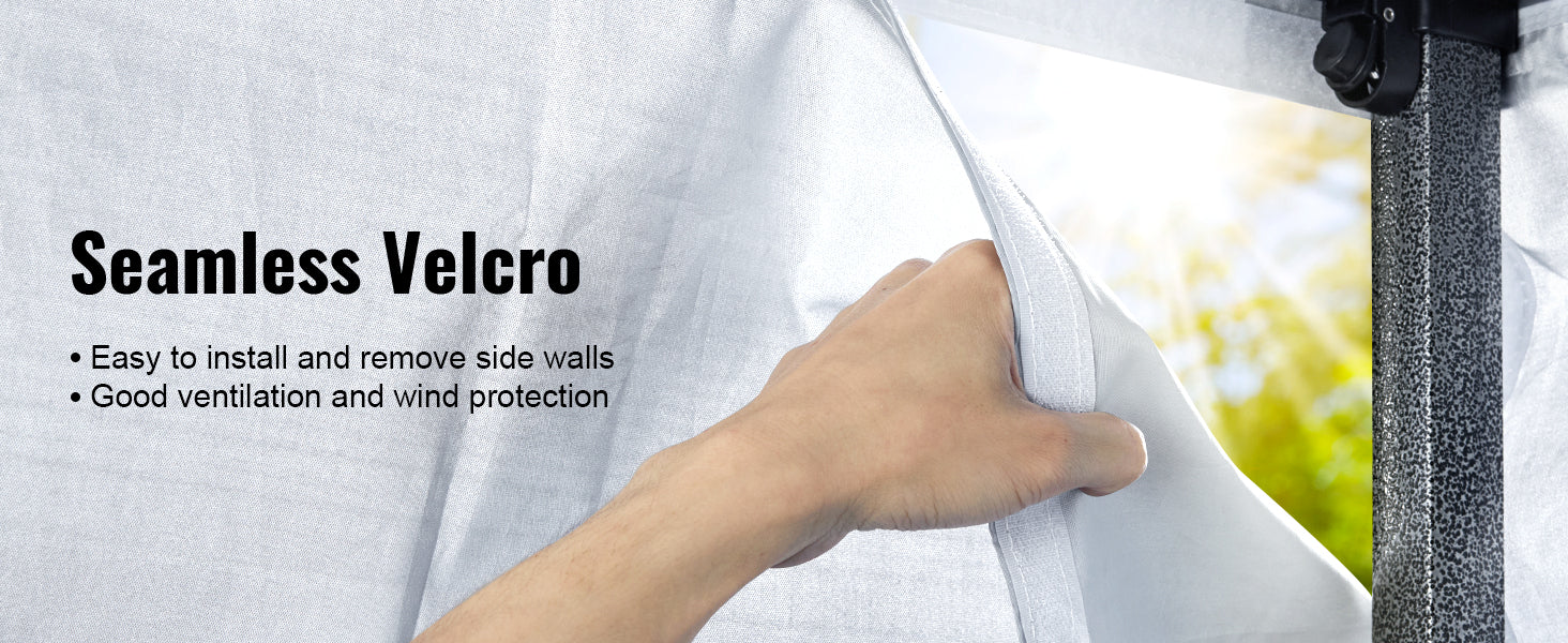 VEVOR 10x10 FT Pop up Canopy with Removable Sidewalls Portable Gazebo & Wheeled Bag  UV Resistant Waterproof Tent for Patio