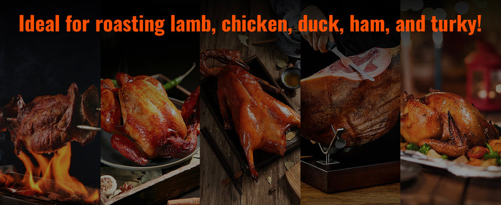 VEVOR Stainless Steel Rotisserie Grill BBQ Whole Pig Lamb Goat Charcoal Spit Grill Electric BBQ Hog Rotisserie Roaster 46 Inch