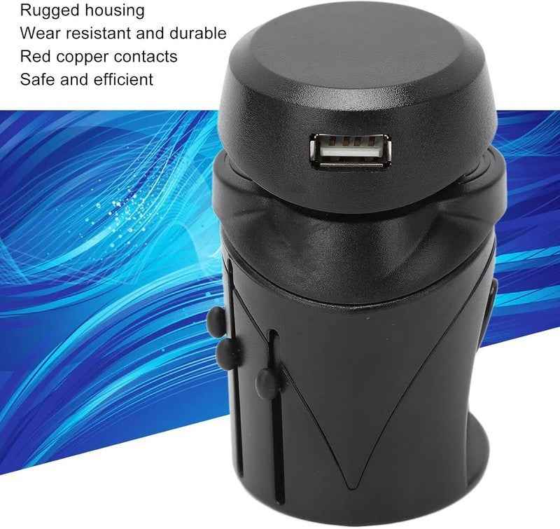 Travel Plug Universal Worldwide Charger Power Adapter US, EU, UK, AU With USB