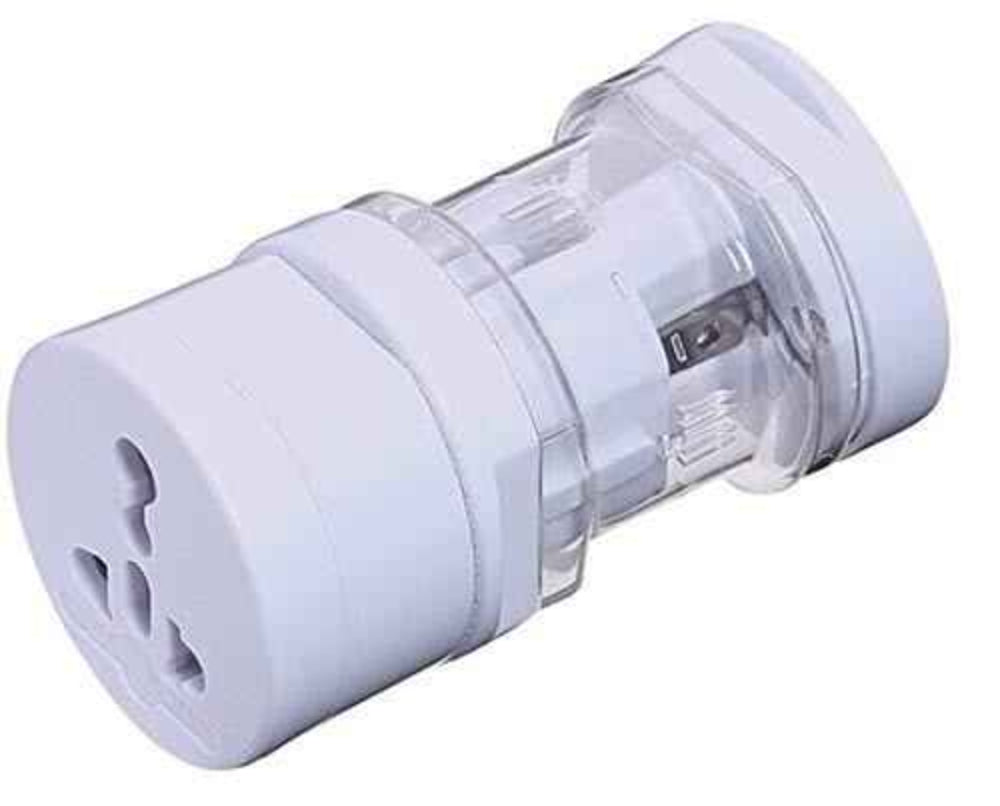 Travel Plug Universal Worldwide Charger Power Adapter US, EU, UK, AU - White