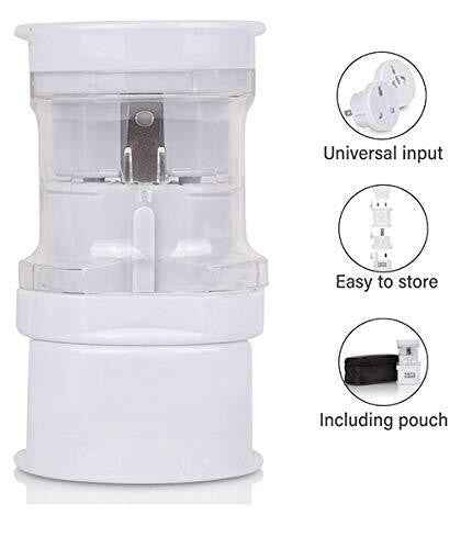Travel Plug Universal Worldwide Charger Power Adapter US, EU, UK, AU - White