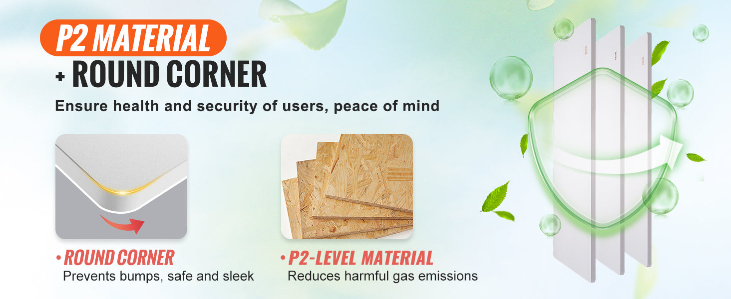 VEVOR Table Top 220.5 lbs Load Capacity Particle Board for Height Adjustable Electric Standing Desk Frame for Home and Office